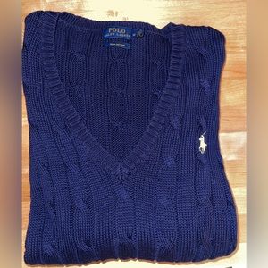 Polo by Ralph Lauren Navy V-Neck Sweater